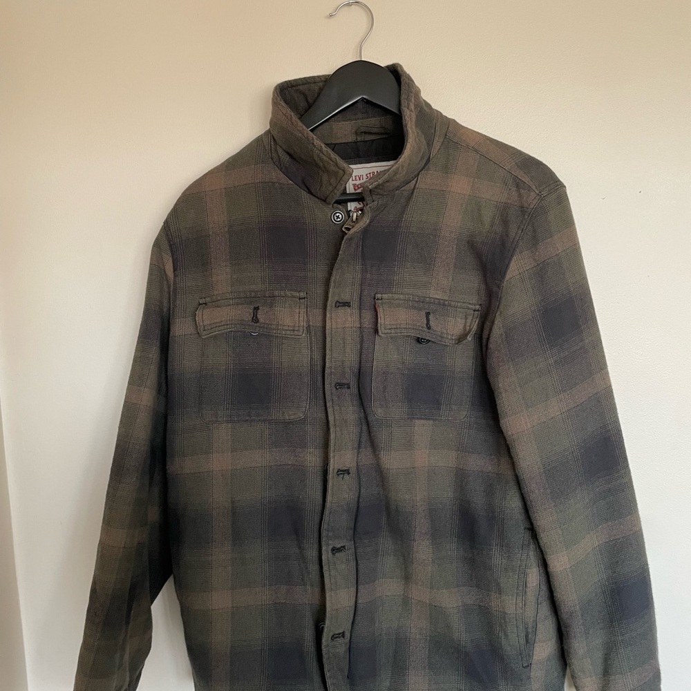 Levi’s Men's Plaid Flannel Shirt Jacket